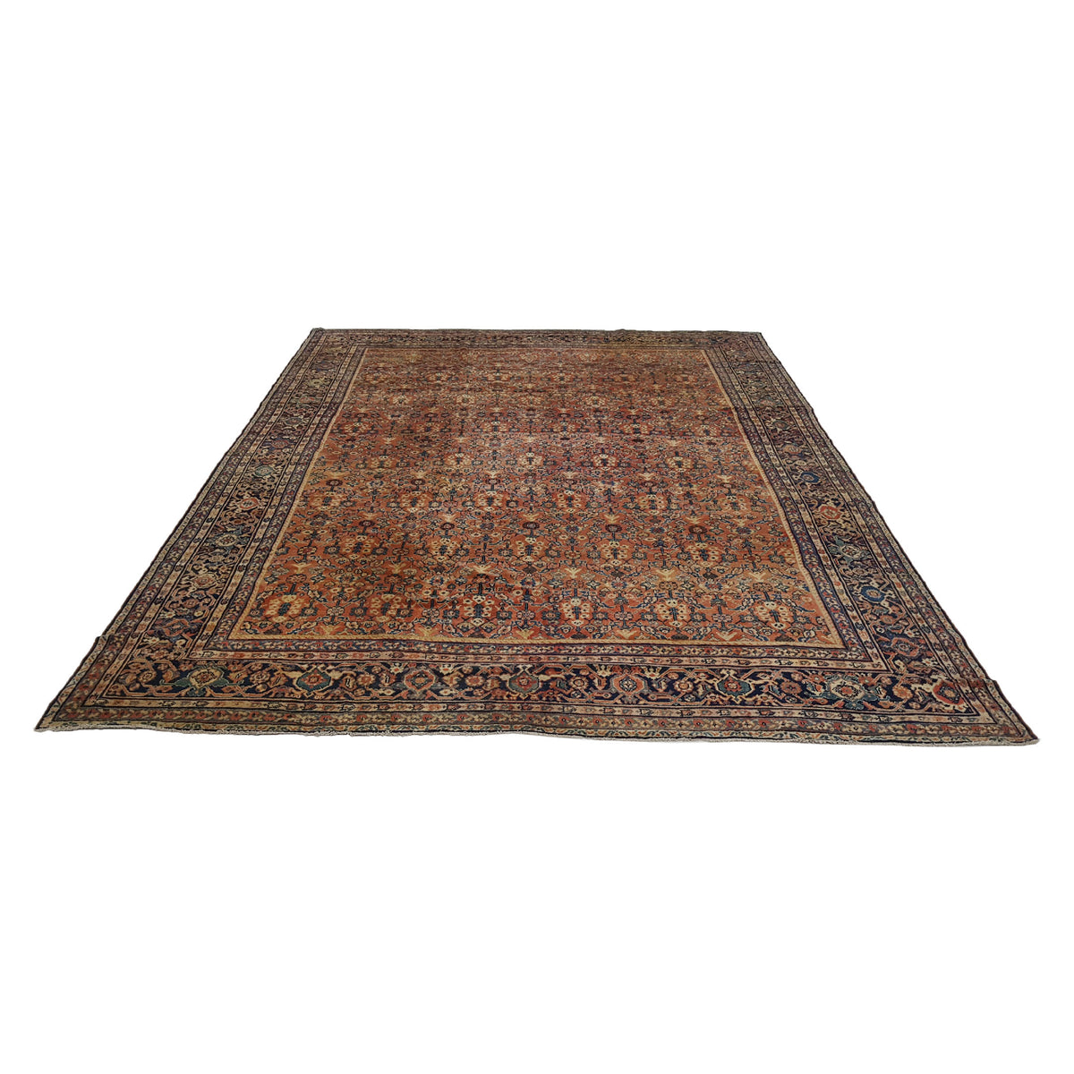 Fasa Antique Mahal 3552 Coral Indigo Traditional Antique Rug