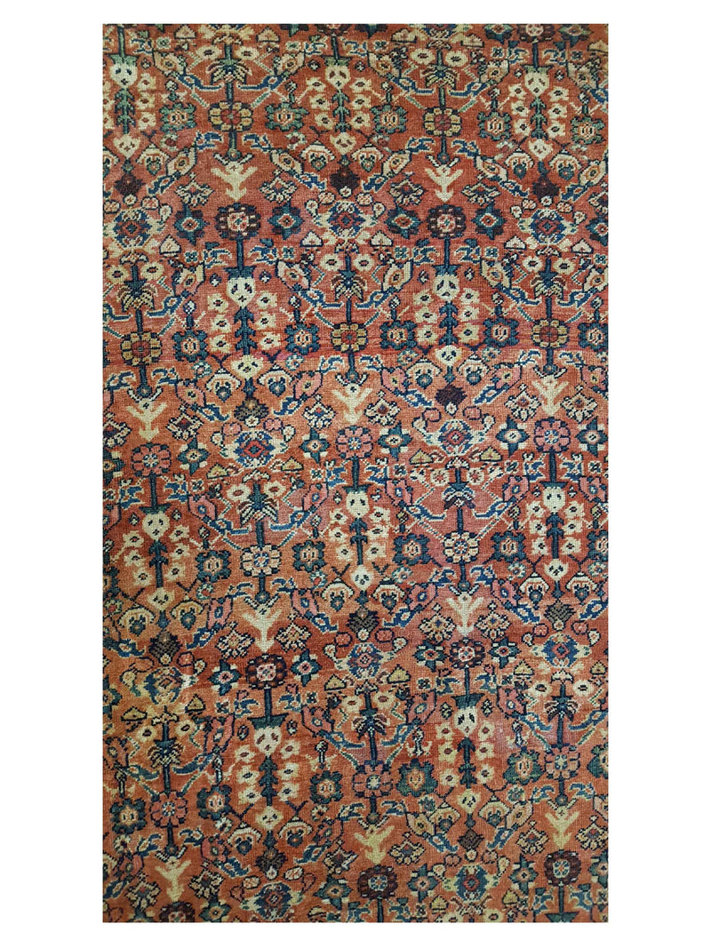 Fasa Antique Mahal 3552 Coral Indigo Traditional Antique Rug