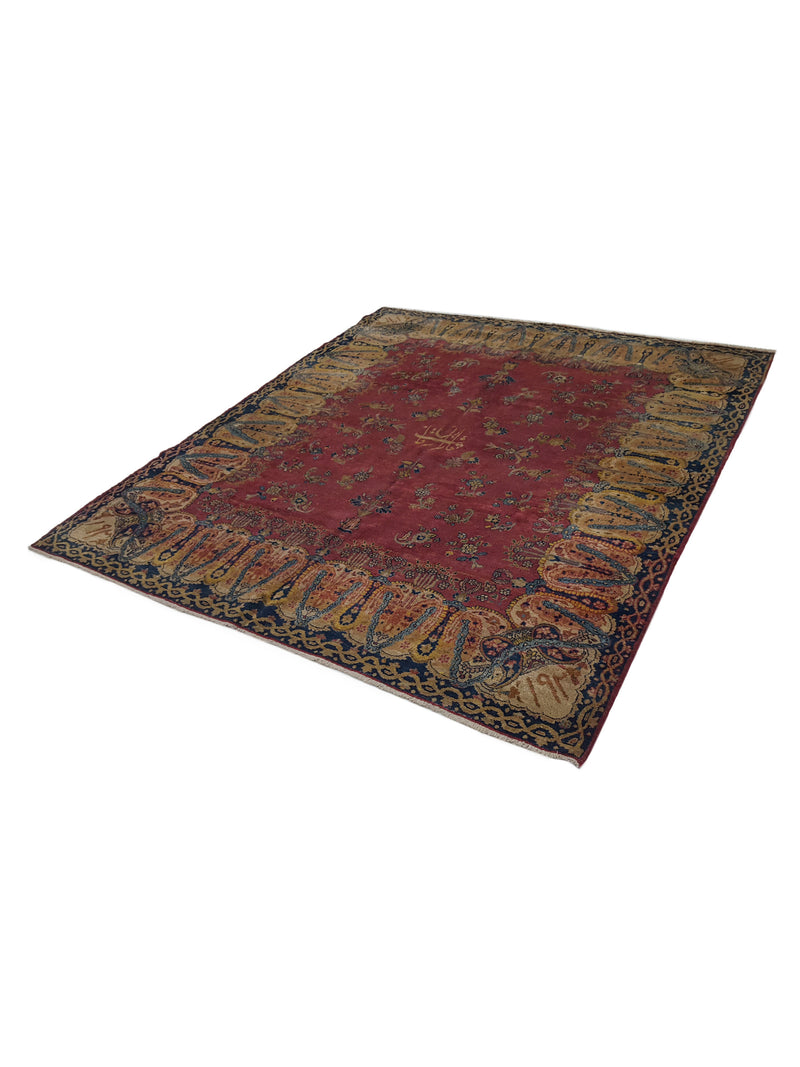 Fasa Antique Kazan 3553 Rust Ivory Traditional Antique Rug