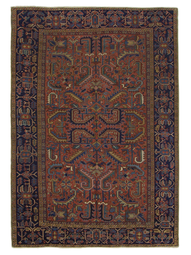 Fasa Antique Heriz  Rust Indigo Traditional
