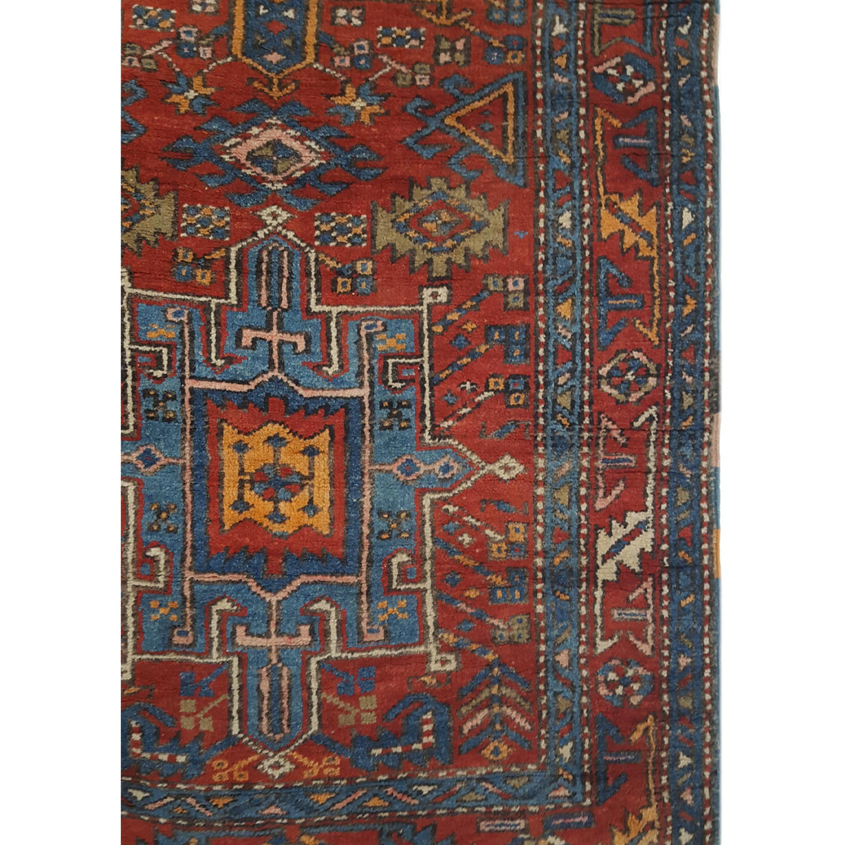 Fasa Antique Heriz 3578 Rust Rust Traditional Antique Rug
