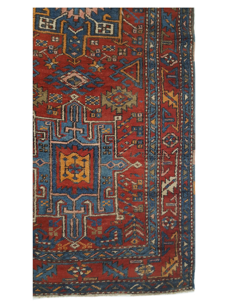 Fasa Antique Heriz 3578 Rust Rust Traditional Antique Rug