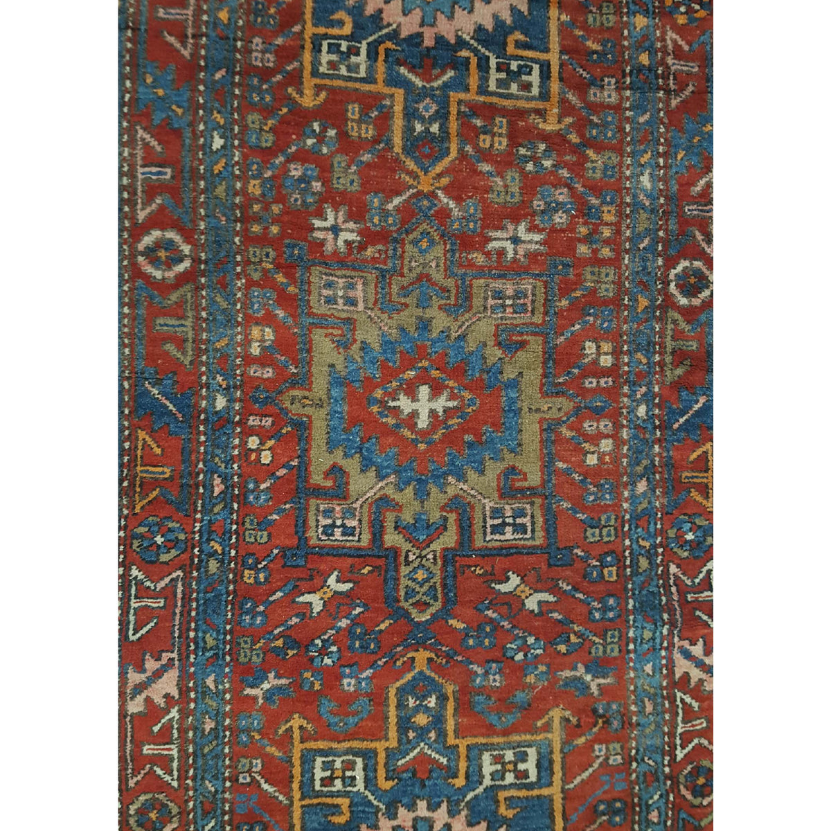 Fasa Antique Heriz 3578 Rust Rust Traditional Antique Rug