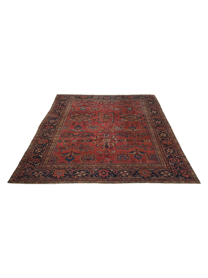 Fasa Antique Mahal 3582 Rust Indigo Traditional Antique Rug