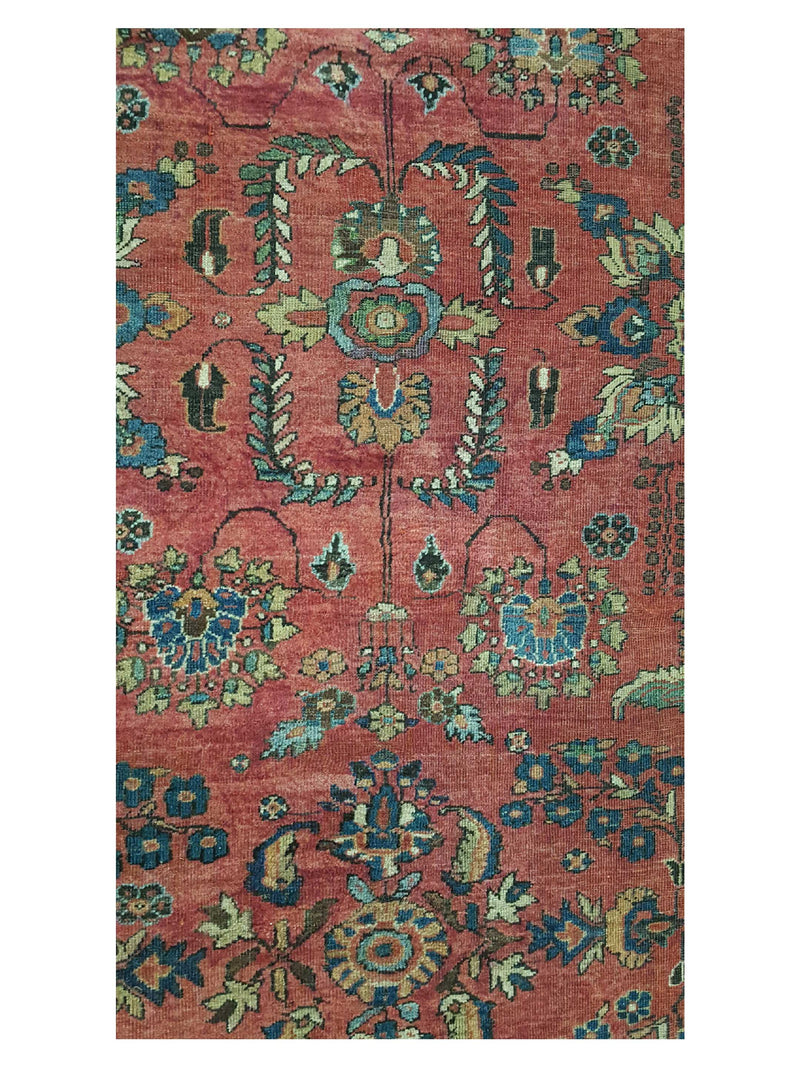 Fasa Antique Mahal 3582 Rust Indigo Traditional Antique Rug