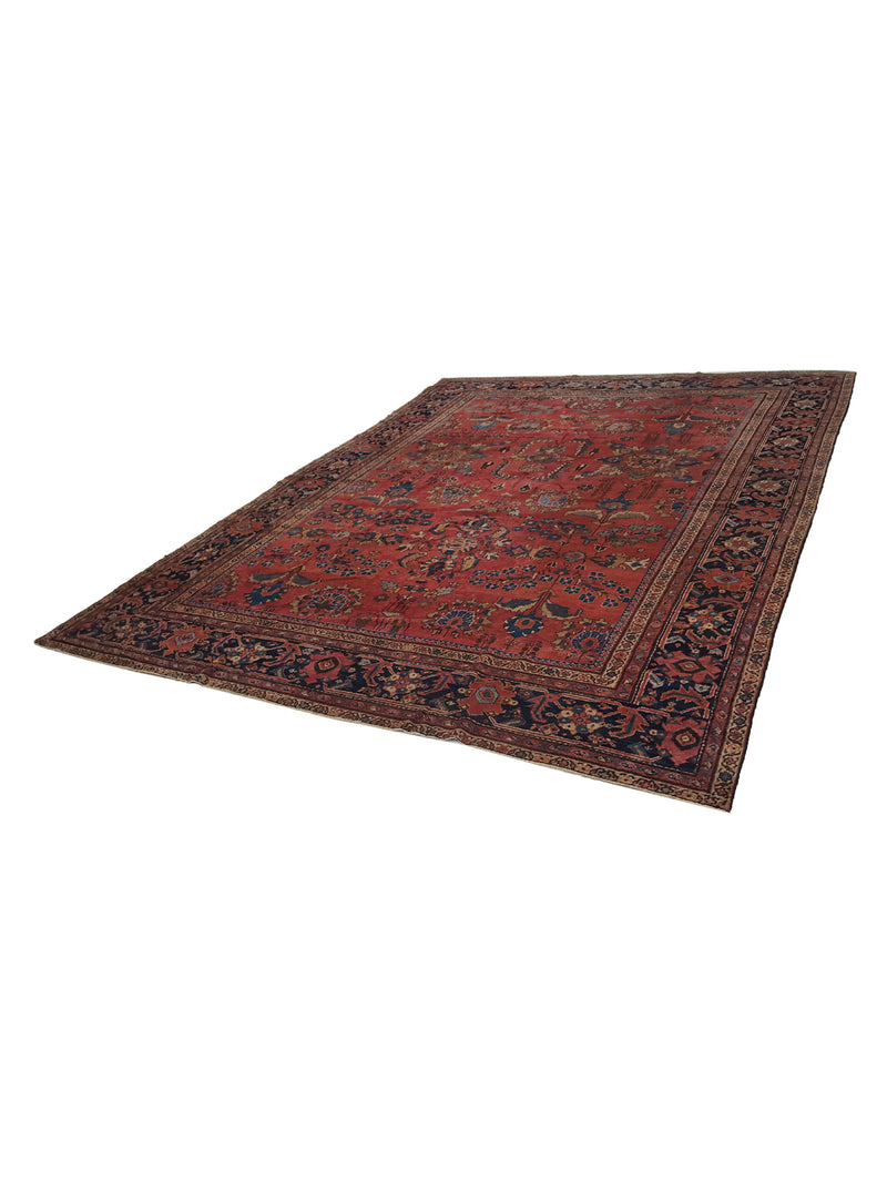 Fasa Antique Mahal 3582 Rust Indigo Traditional Antique Rug