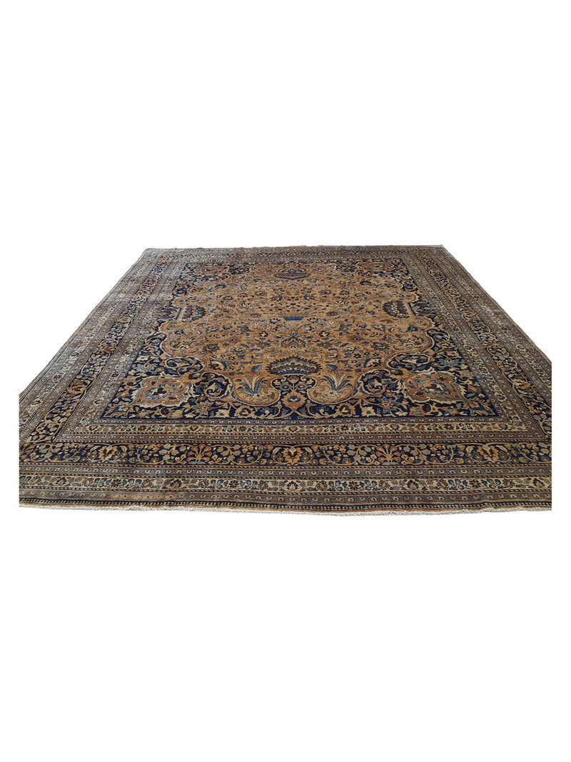 Fasa Antique Yazad 3586 Lt.Brown Brown Traditional Antique Rug
