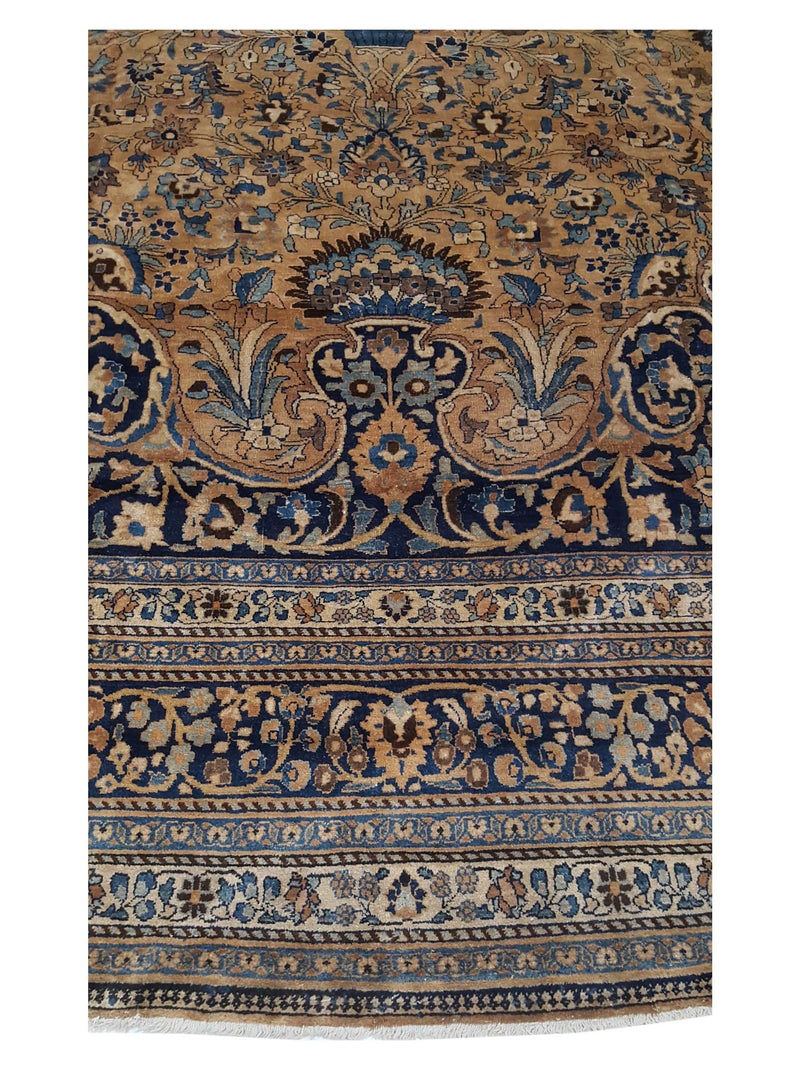 Fasa Antique Yazad 3586 Lt.Brown Brown Traditional Antique Rug