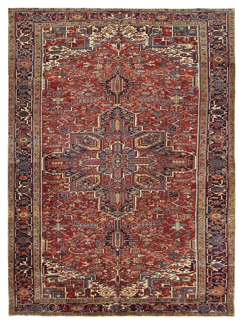 Fasa Antique Heriz  Rust Indigo Traditional