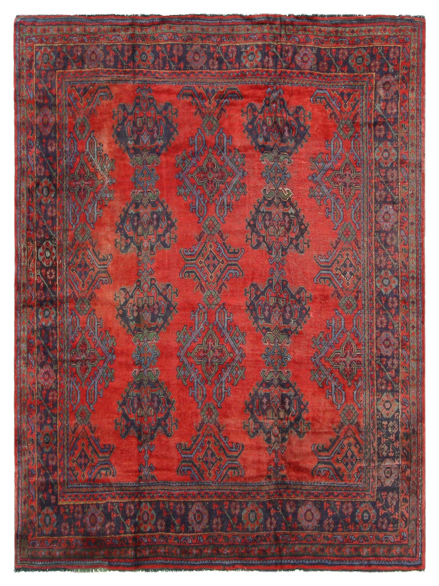 Fasa Antique Ushak  Rust Indigo Traditional
