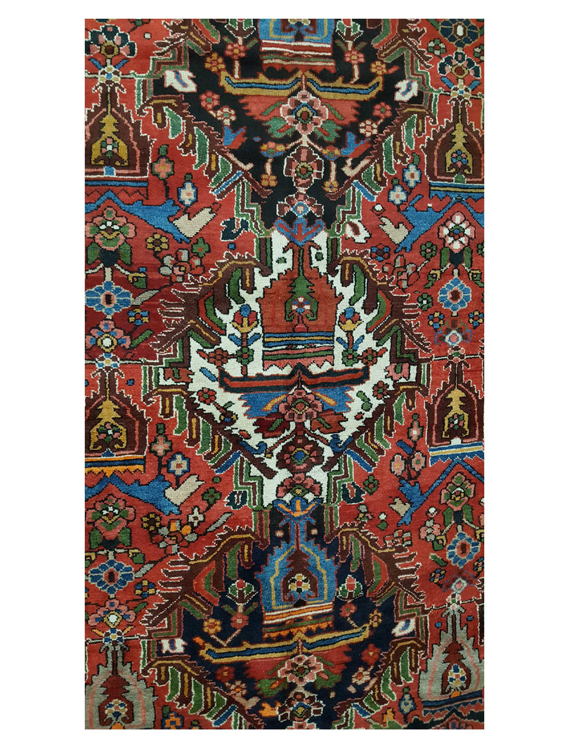 Fasa Antique Bakhtiyari 3701 Red Red Traditional Antique Rug
