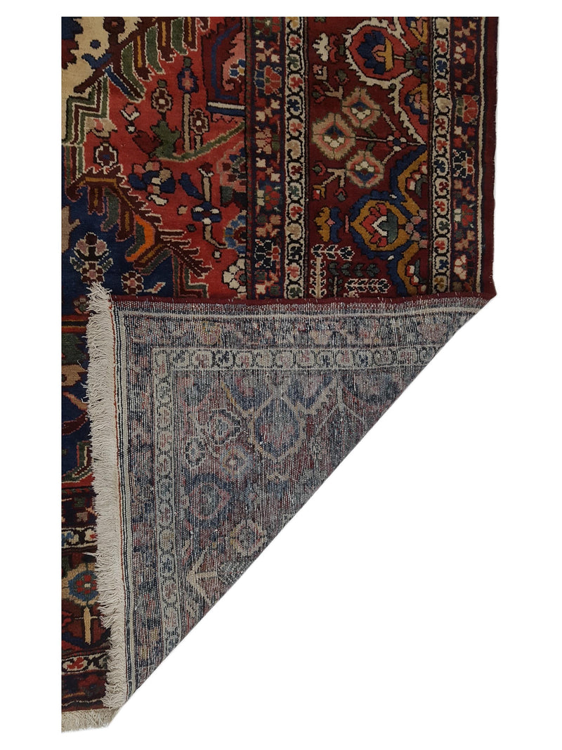 Fasa Antique Bakhtiyari 3701 Red Red Traditional Antique Rug