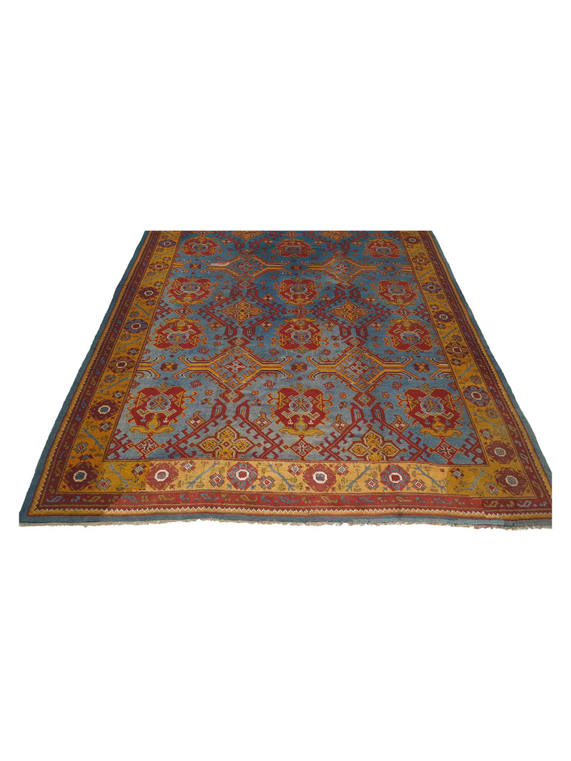 Fasa Antqiue Donegul 3708 Blue Gold Traditional Antique Rug