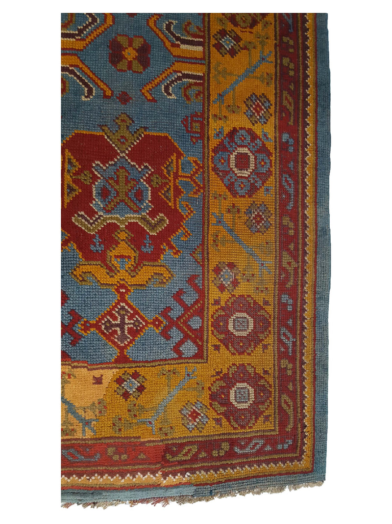 Fasa Antqiue Donegul 3708 Blue Gold Traditional Antique Rug