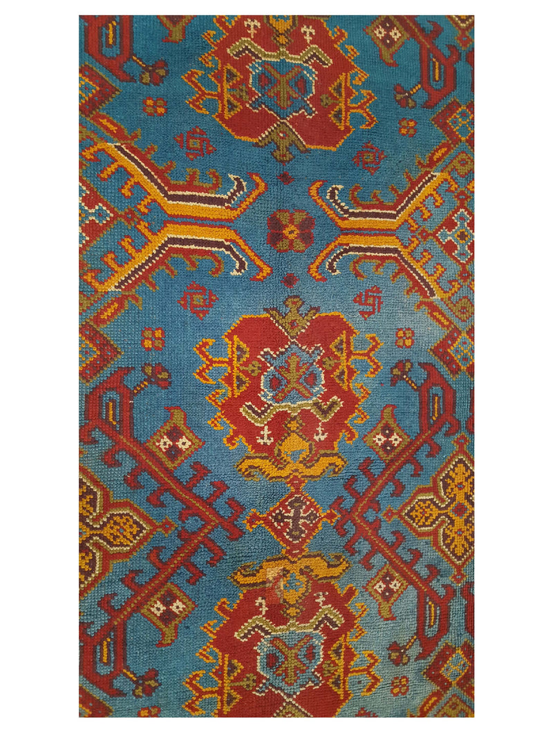 Fasa Antqiue Donegul 3708 Blue Gold Traditional Antique Rug