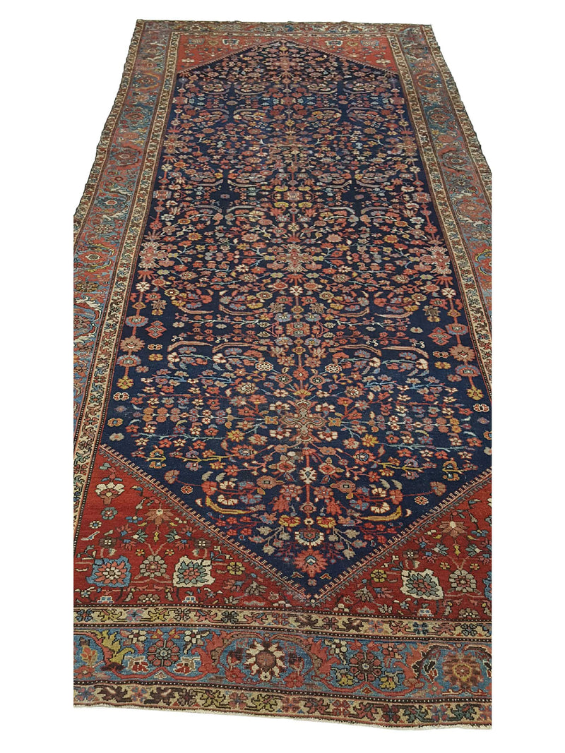 Fasa Antique Malayer 3711 Indigo Rust Traditional Antique Rug