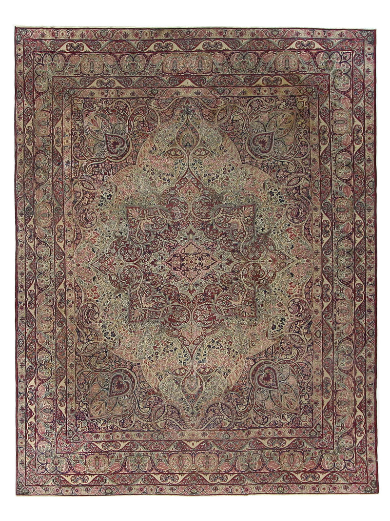 Fasa Antique Raver Kerman  Coral Multi Traditional