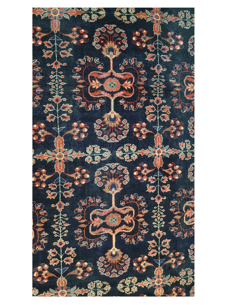 Fasa Antique Mahal 3717 Indigo Coral Traditional Antique Rug