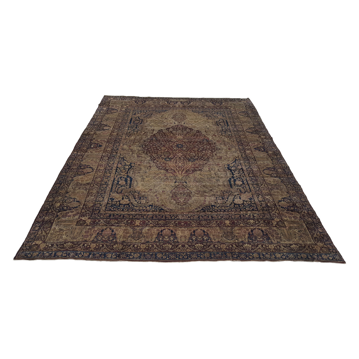 Fasa Antique Kermanshah 3718 Camel Brown Traditional Antique Rug