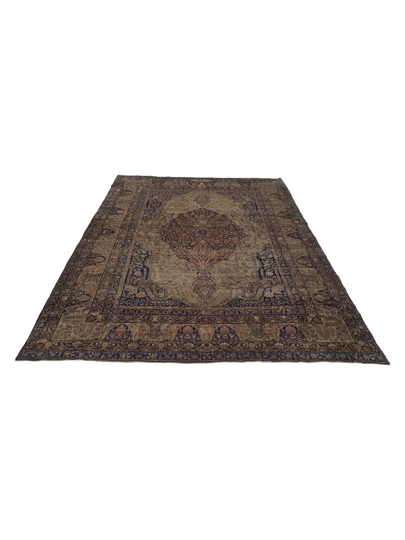 Fasa Antique Kermanshah 3718 Camel Brown Traditional Antique Rug