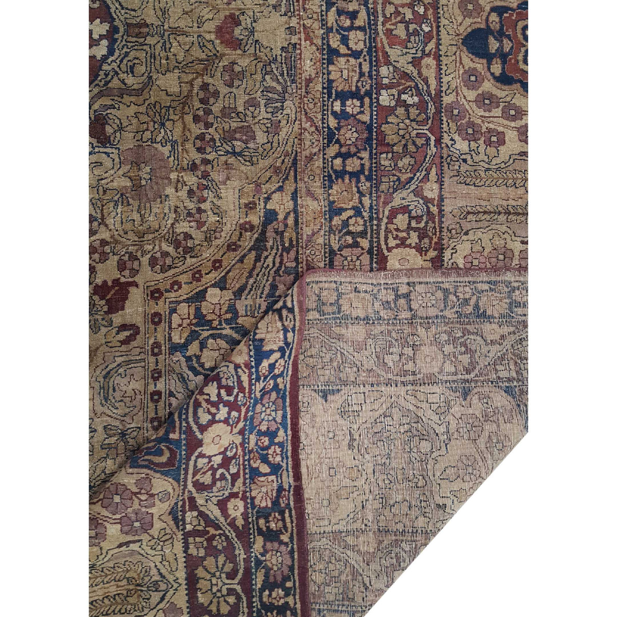 Fasa Antique Kermanshah 3718 Camel Brown Traditional Antique Rug