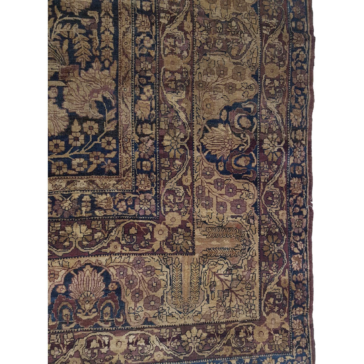 Fasa Antique Kermanshah 3718 Camel Brown Traditional Antique Rug