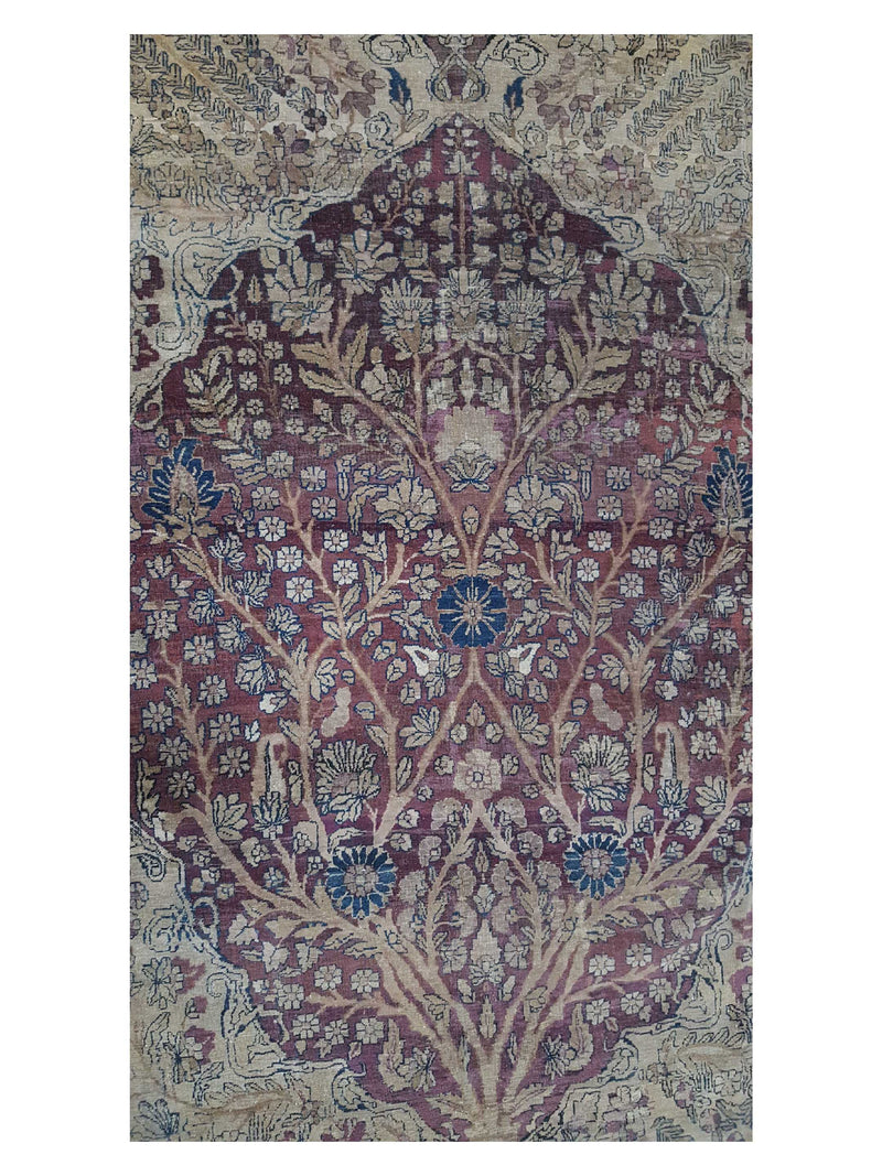Fasa Antique Kermanshah 3718 Camel Brown Traditional Antique Rug