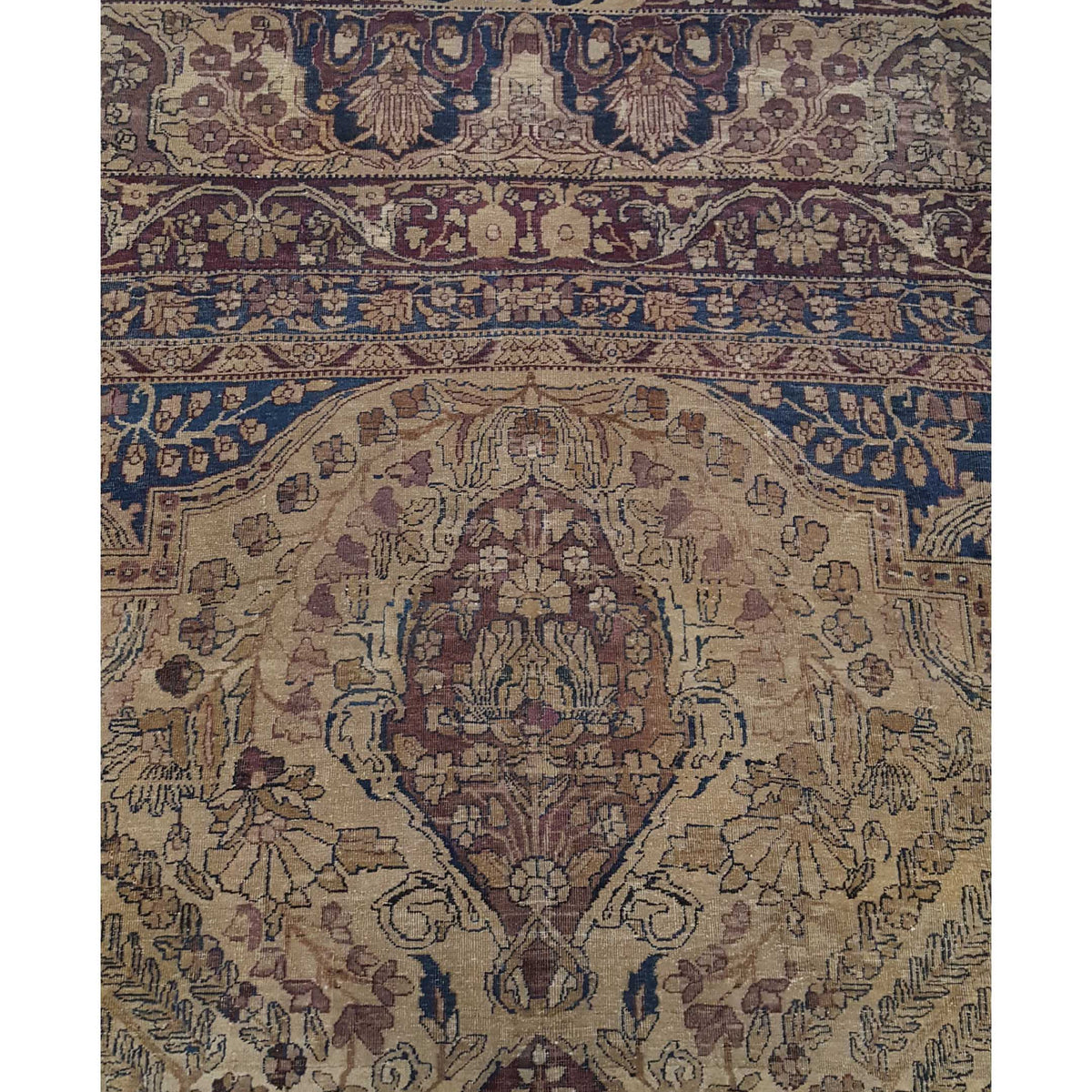 Fasa Antique Kermanshah 3718 Camel Brown Traditional Antique Rug