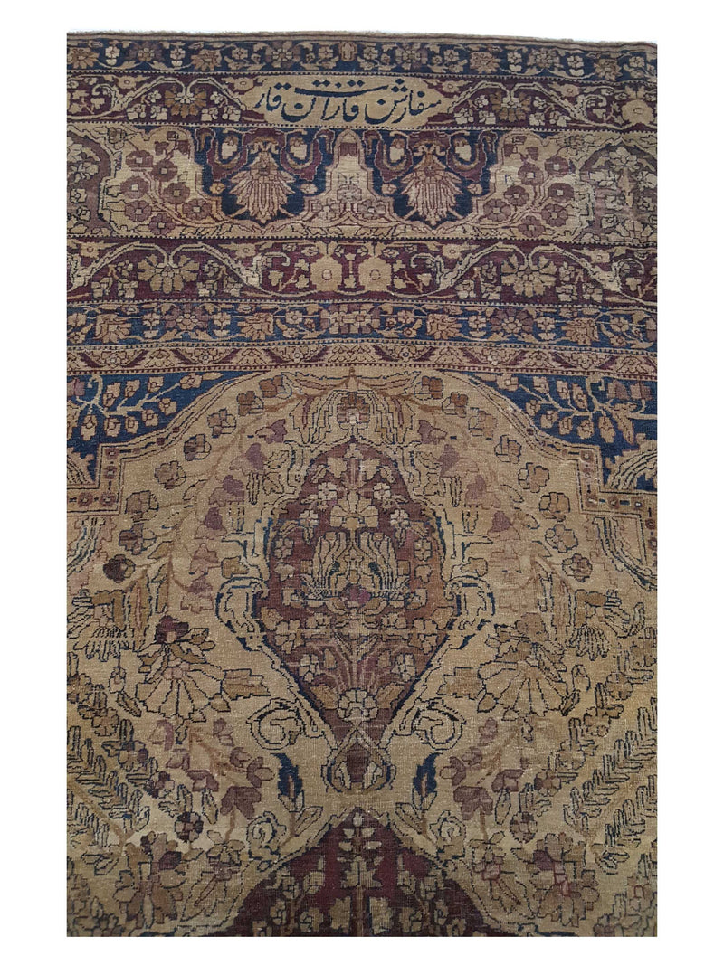 Fasa Antique Kermanshah 3718 Camel Brown Traditional Antique Rug