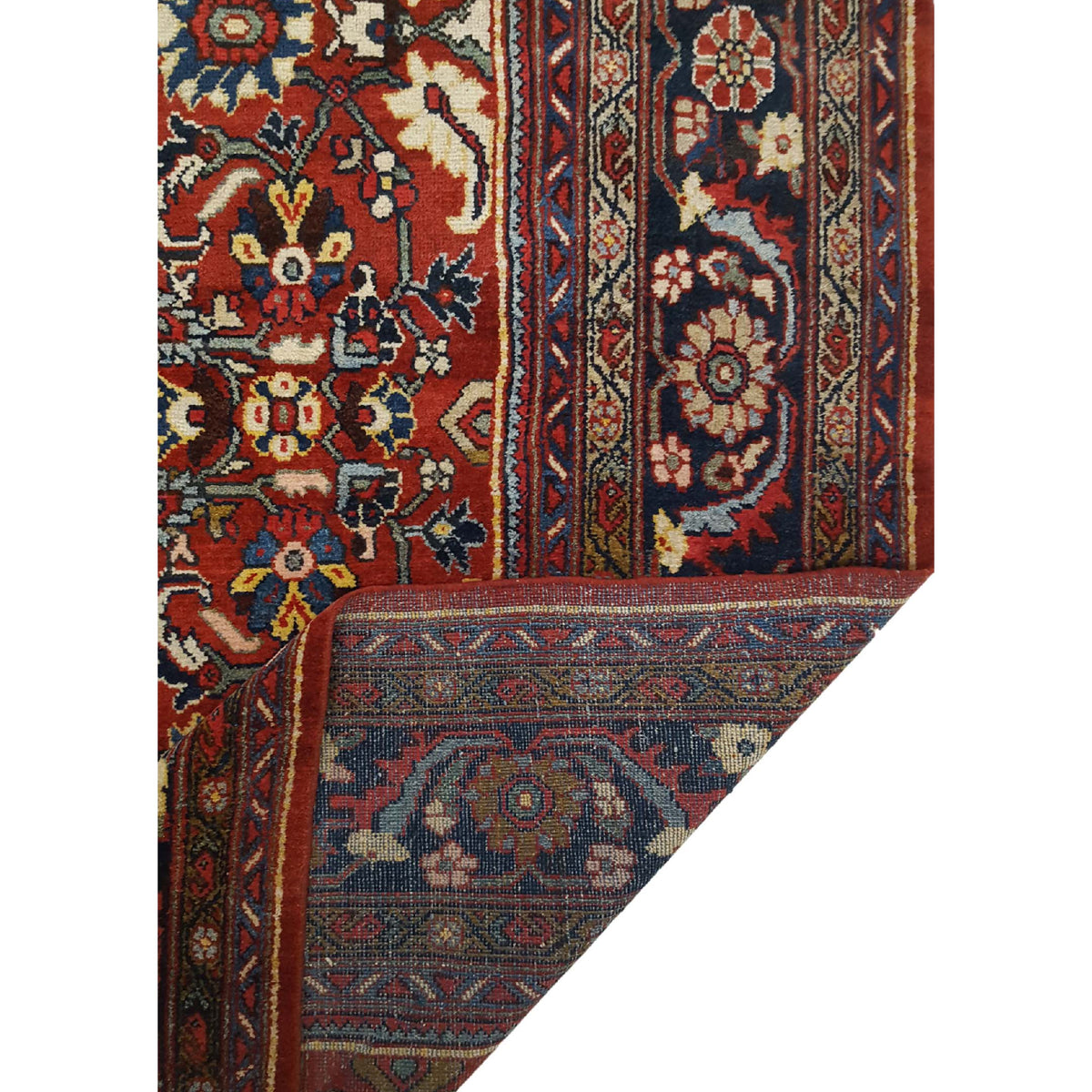 Fasa Antique Mahal 3719 Rust Indigo Traditional Antique Rug