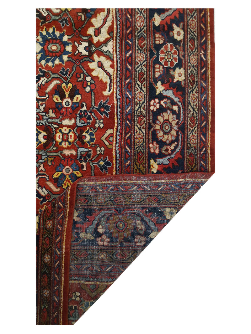 Fasa Antique Mahal 3719 Rust Indigo Traditional Antique Rug