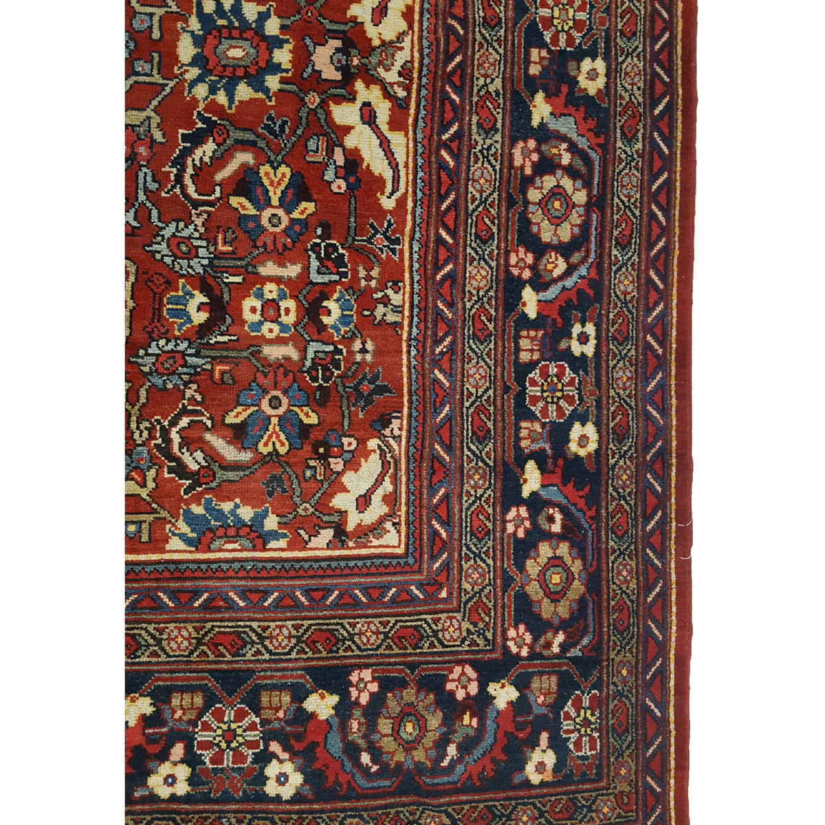 Fasa Antique Mahal 3719 Rust Indigo Traditional Antique Rug