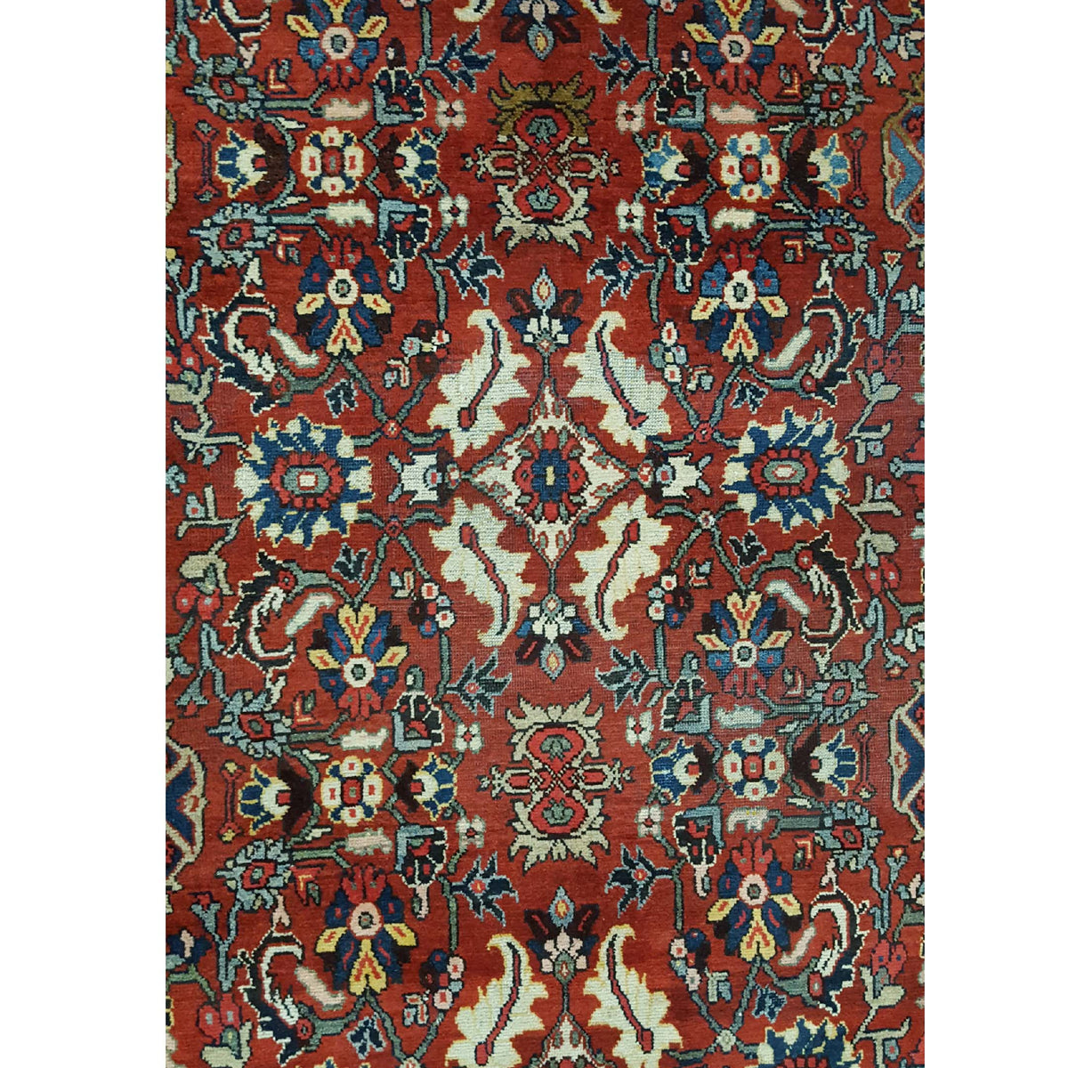 Fasa Antique Mahal 3719 Rust Indigo Traditional Antique Rug