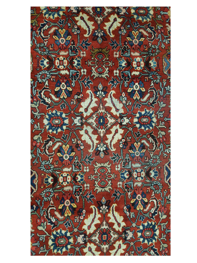 Fasa Antique Mahal 3719 Rust Indigo Traditional Antique Rug