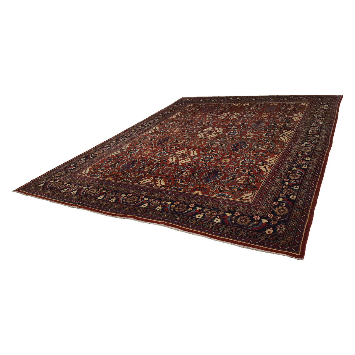 Fasa Antique Mahal 3719 Rust Indigo Traditional Antique Rug