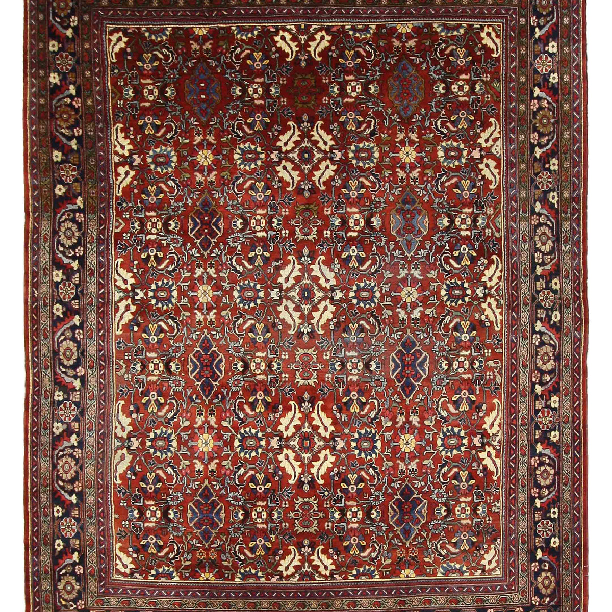 Fasa Antique Mahal  Rust Indigo Traditional