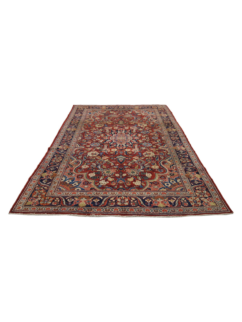 Fasa Antique Mahal 3770 Rust Indigo Traditional Antique Rug