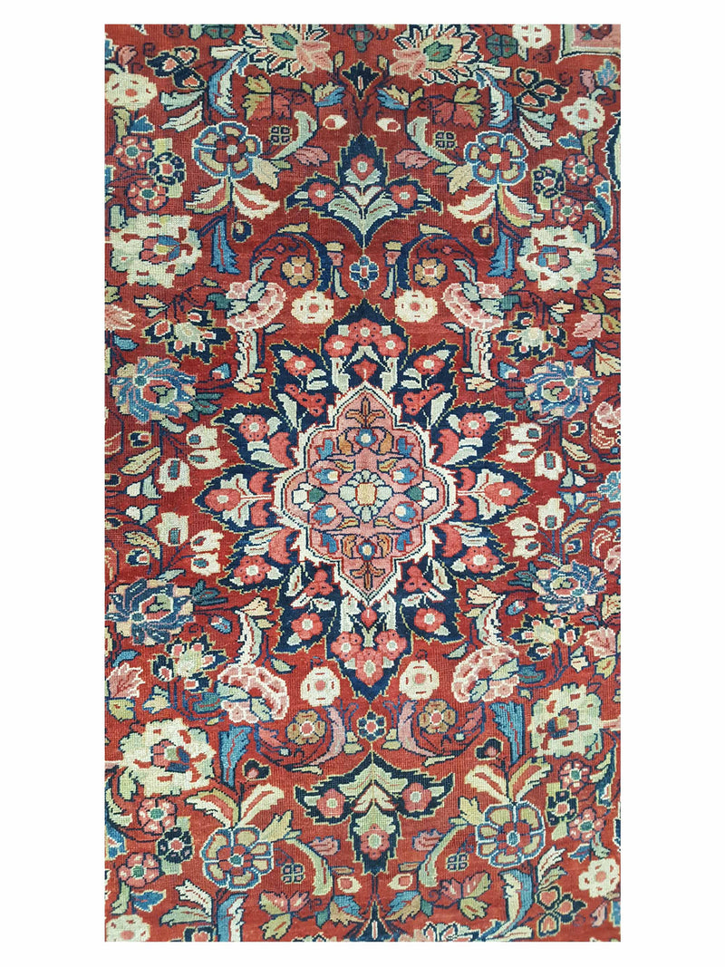 Fasa Antique Mahal 3770 Rust Indigo Traditional Antique Rug