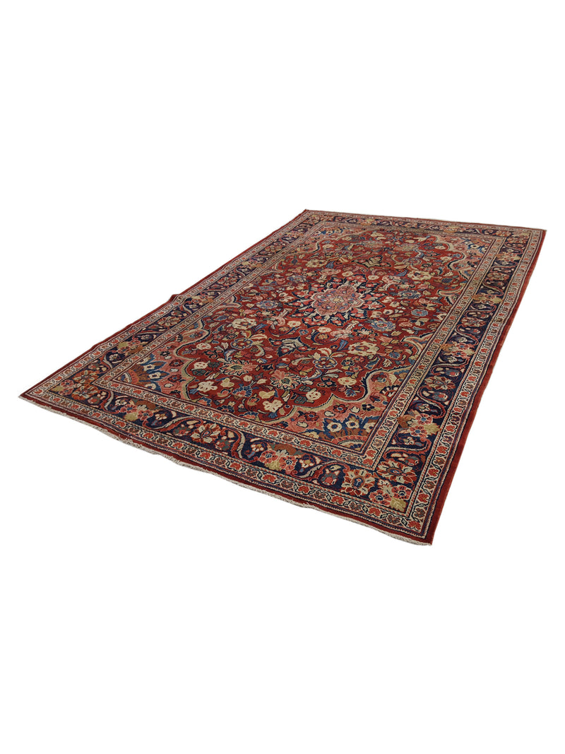 Fasa Antique Mahal 3770 Rust Indigo Traditional Antique Rug