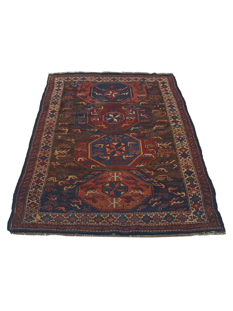 Fasa Antique Kuba 3774 Rust Ivory Traditional Antique Rug