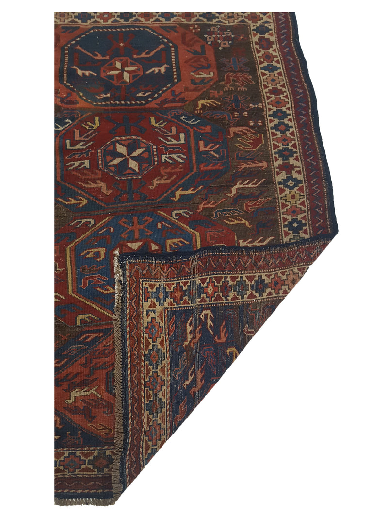 Fasa Antique Kuba 3774 Rust Ivory Traditional Antique Rug