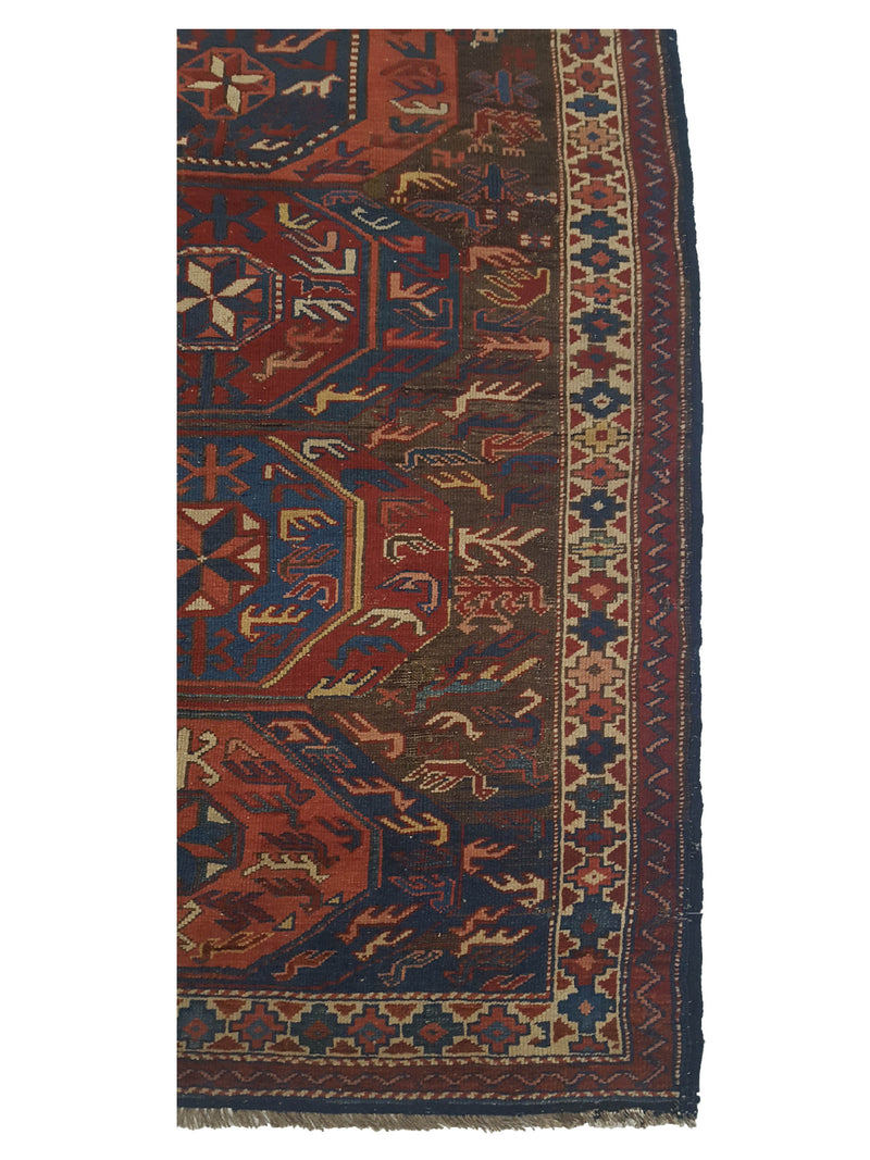 Fasa Antique Kuba 3774 Rust Ivory Traditional Antique Rug
