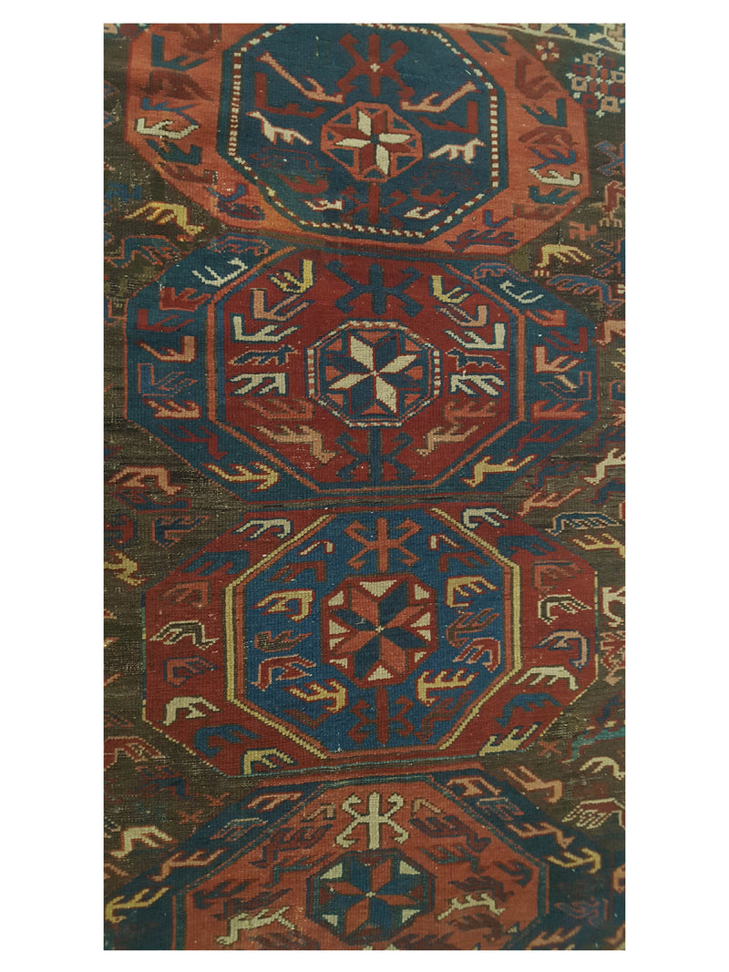 Fasa Antique Kuba 3774 Rust Ivory Traditional Antique Rug