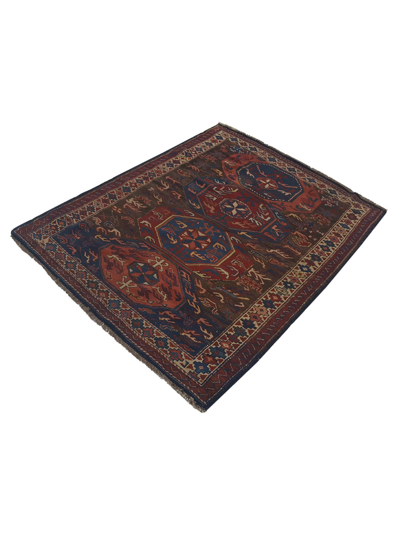 Fasa Antique Kuba 3774 Rust Ivory Traditional Antique Rug