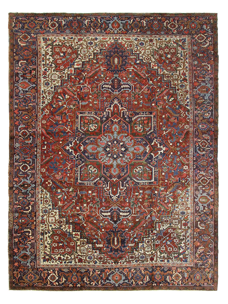 Fasa Antique Heriz  Rust Navy Traditional