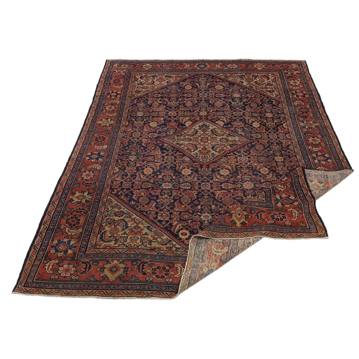 Fasa Antique Mahal 3780 Navy Coral Traditional Antique Rug