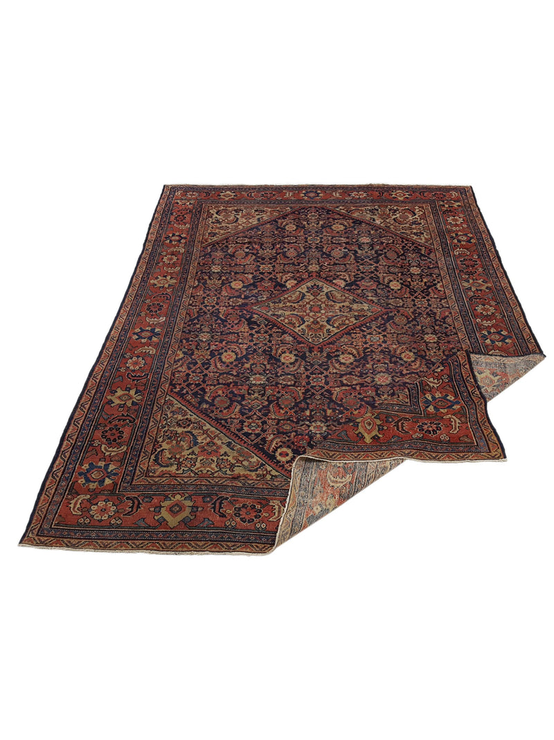 Fasa Antique Mahal 3780 Navy Coral Traditional Antique Rug