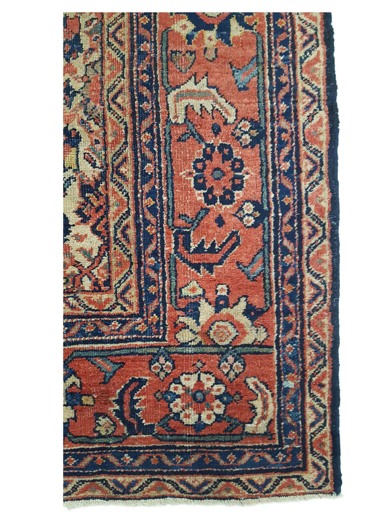 Fasa Antique Mahal 3780 Navy Coral Traditional Antique Rug