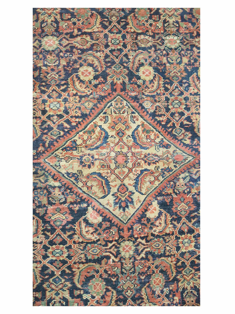 Fasa Antique Mahal 3780 Navy Coral Traditional Antique Rug