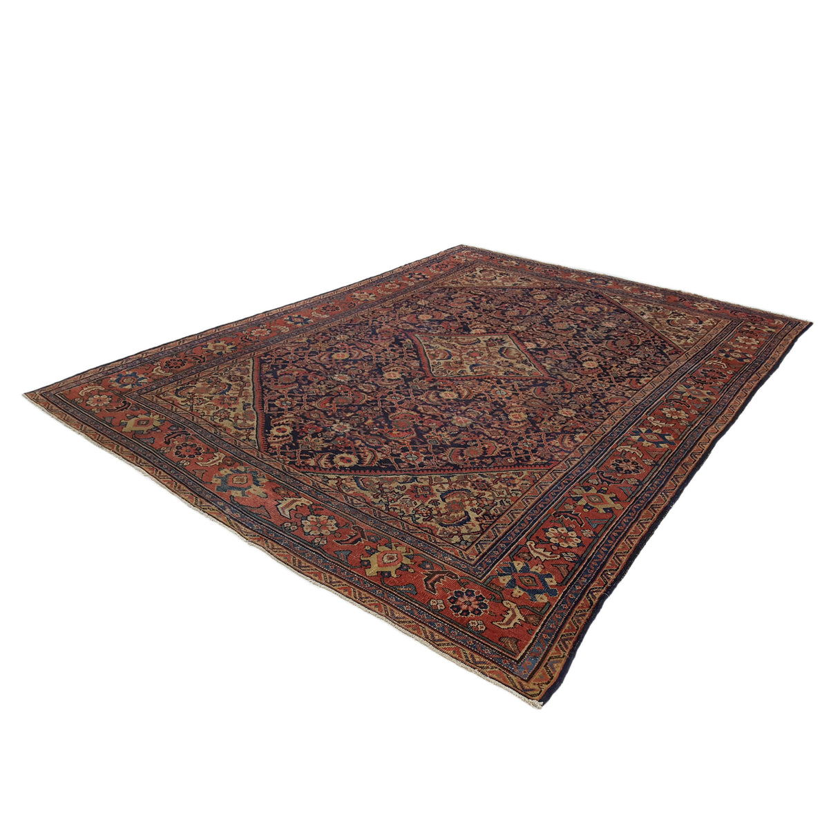 Fasa Antique Mahal 3780 Navy Coral Traditional Antique Rug